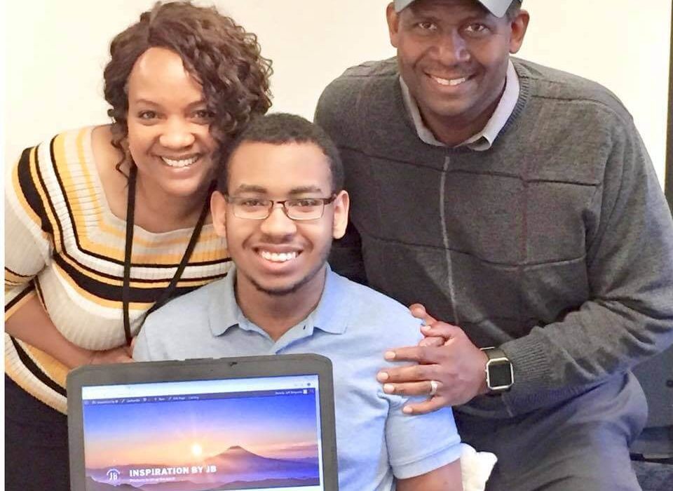 Jeff with his parents