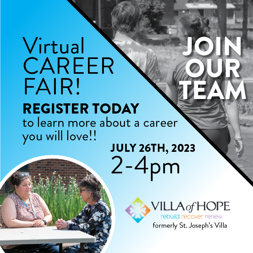 Villa of Hope Virtual Career Fair July 2023 Villa of Hope